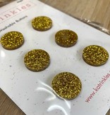 Katrinkles Katrinkles Gold Glitter Acrylic Buttons 3/4"