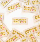 Sarah Hearts Crocheted With Love Woven Label
