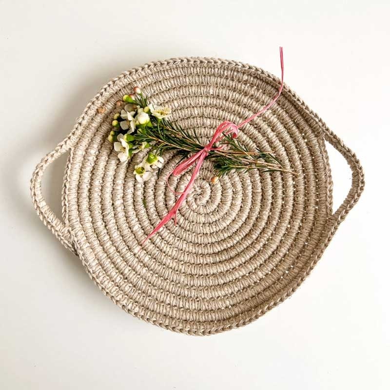 Flax & Twine Flax & Twine Skye Linen Basket Kit Stone