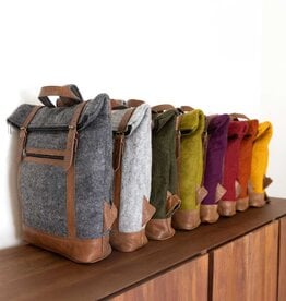 Felt & Natural Leather Backpack