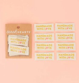 Sarah Hearts Gold Handmade With Love  Labels