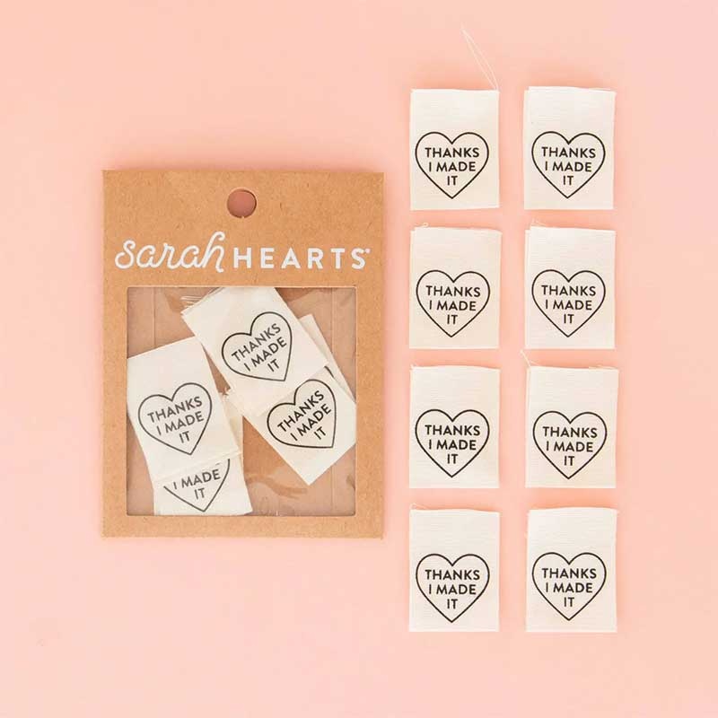 Sarah Hearts Thanks I Made It Heart Organic Cotton