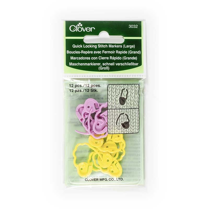 Clover Clover 3032 Quick Locking Stitch Markers Large