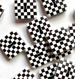 Textile Garden TGB4904  Black & White Checkerboard 18mm