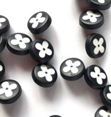 Textile Garden TGB4095 Matte Black With White Flower 12mm