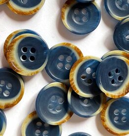 Textile Garden TGB5601 Navy Curved Burnt Edge Sewing Buttons - 15mm