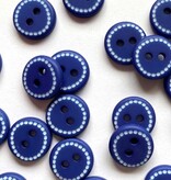 TGB4459 Blue With White Dots Sewing Buttons - 12mm
