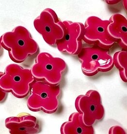TGB5179 Pink Flower Sewing Buttons - 12mm