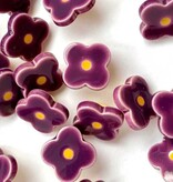 TGB5164 Purple Flower Sewing Buttons - 12mm