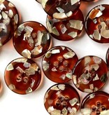 TGB5159 Brown Shell Chips Sewing Buttons - 20mm