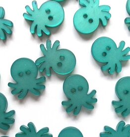 TGB2134 Blue Octopus Sewing Buttons - 15mm