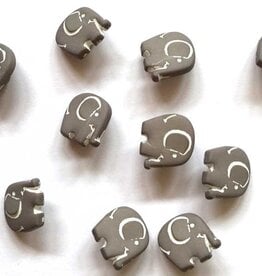 TGB2010 Grey Elephant Sewing Buttons - 15mm