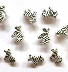 Textile Garden TGB2011 Black & White Zebras Sewing Buttons - 15mm