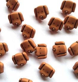 Textile Garden TGB3045 Brown Dog Sewing Buttons - 12mm