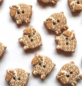 TGB4211 Brown Sheep Sewing Buttons - 15mm