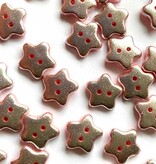 TGB4512 Star Pink & Silver Sewing Buttons - 12mm