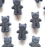 TGB4215 Purple Blue Cat Sewing Buttons - 18mm