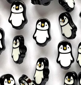 TGB4754 Black Penguin Sewing Buttons - 15mm