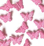 TGB5479 Pink Butterfly Sewing Buttons - 15mm