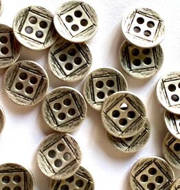 Textile Garden TGB5103 Silver Metal Square Center Sewing Buttons - 10mm