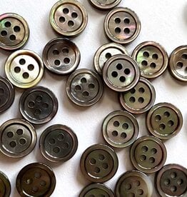 TGB5539 Grey Shell With Rim Sewing Buttons - 8mm