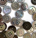 TGB4679 Grey Shell With Rim Sewing Buttons - 10mm/11mm