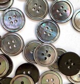 TGB5417 Grey Shell With Rim Sewing Buttons - 15mm