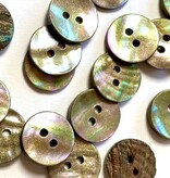 TGB5547 White Gold Abalone Shell Sewing Buttons - 15mm