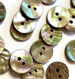 Textile Garden TGB5547 White Gold Abalone Shell Sewing Buttons - 15mm