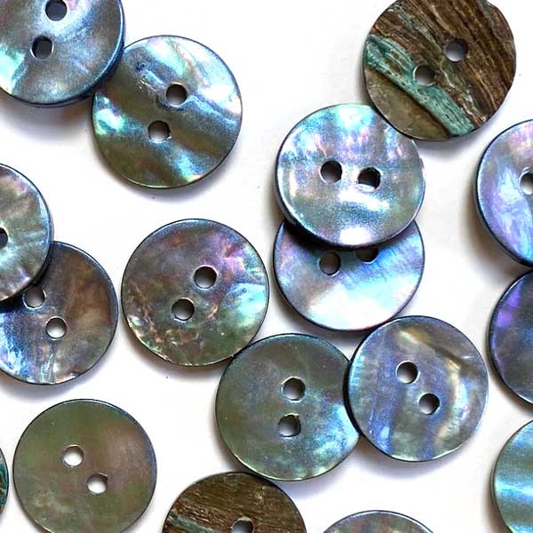 TGB5546 Smoke Gold Abalone Shell Sewing Buttons - 15mm