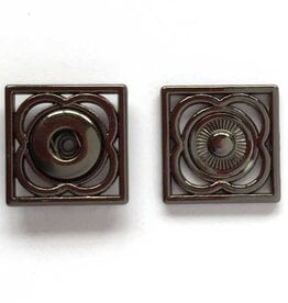 TGP309 Decorative Metal Square Snap - 17mm