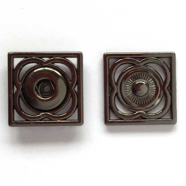 TGP309 Decorative Metal Square Snap - 17mm