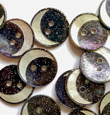 Textile Garden TGB4608 Dark Sparkly Sky Shell Crescent Moon 18mm