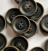 Textile Garden TGB5392 Black Horn Burnt Edge Sewing Buttons – 22mm