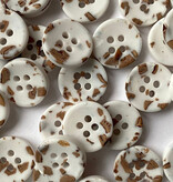 TGB5385 White Recycled Polyester Sewing Buttons - 15mm