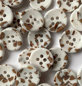 Textile Garden TGB5385 White Recycled Polyester Sewing Buttons - 15mm