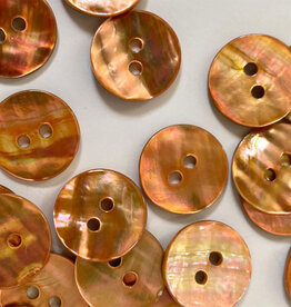 TGB5672 Orange Abalone Shell Sewing Buttons - 15mm