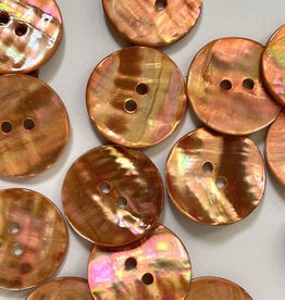 TGB5671 Orange Abalone Shell Sewing Buttons - 20mm