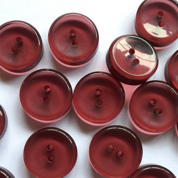 Textile Garden TGB3006 Rose Transparent Concave Sewing Buttons - 20mm