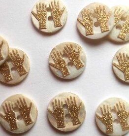 TGB2766 Shell Glitter Hands Sewing Buttons - 12mm
