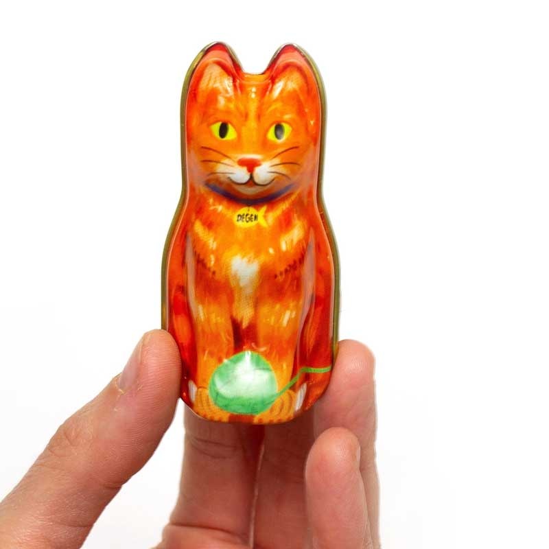 Degen Degen Orange Cat Tin - Stitch Markers