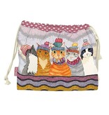 Emma Ball Emma Ball Cats in Hats Drawstring Bag