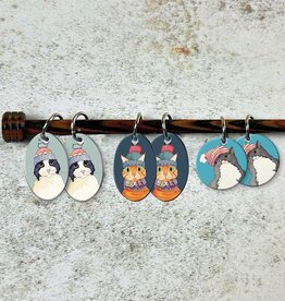 Emma Ball Cats in Hats Stitch Markers