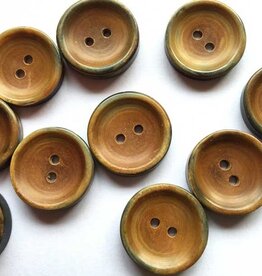 TGB2976 Concave Ginger Horn Sewing Buttons - 20mm