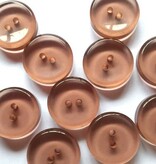 TGB3004 Peach Transparent Concave Sewing Buttons - 20mm