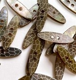 Textile Garden TGB5717 Slim Oval Taupe Shell Button 25mm