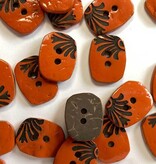Textile Garden TGB5736 Orange Coco Shell Sewing Buttons - 16mm