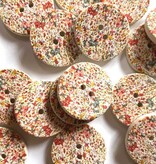 TGB5749 Pink, Yellow, Green Speckles Sewing Buttons - 22mm
