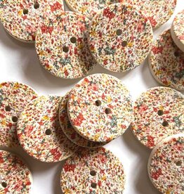 Textile Garden TGB5749 Pink, Yellow, Green Speckles Sewing Buttons - 22mm