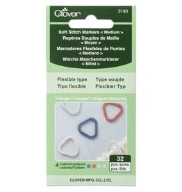 Clover 3193 Soft Triangle Stitch Marker Medium - River